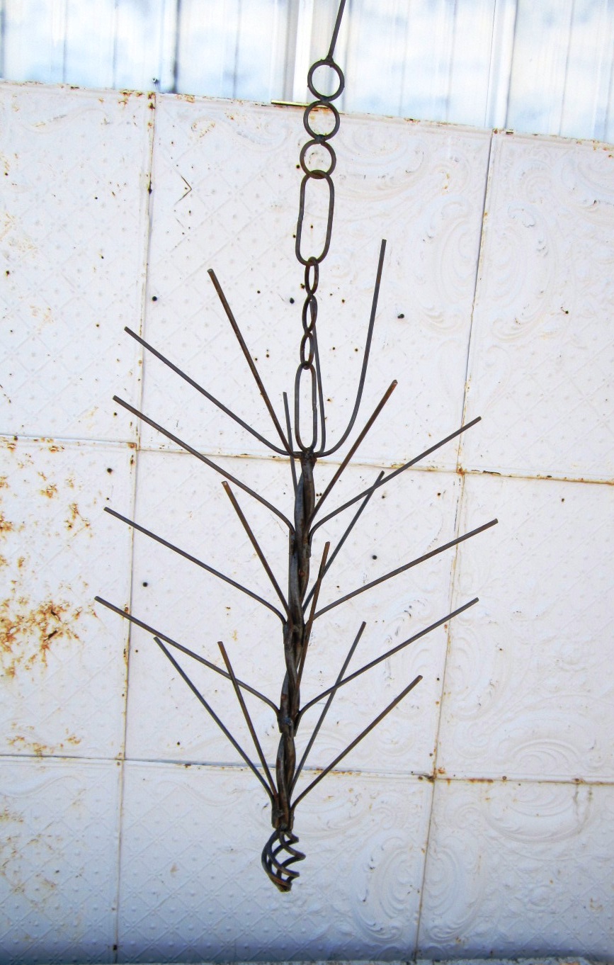 42" Wrought Iron Hanging Bottle Tree