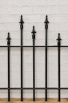 43.5 Full Panel - 2ft Tall All Spear Border Edging Solid Steel Fence