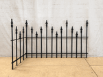 43.5 Full Panel - 2ft Tall All Spear Border Edging Solid Steel Fence