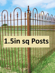 43.5 Full Panel - 2ft Tall All Spear Border Edging Solid Steel Fence