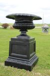 64 Cast Aluminum Concord Urn on Pedestal Pot Container