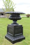 64 Cast Aluminum Concord Urn on Pedestal Pot Container