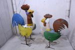 45 Recycled Metal Ronaldo Rooster - Rustic Garden Decor