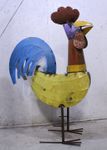 45 Recycled Metal Ronaldo Rooster - Rustic Garden Decor