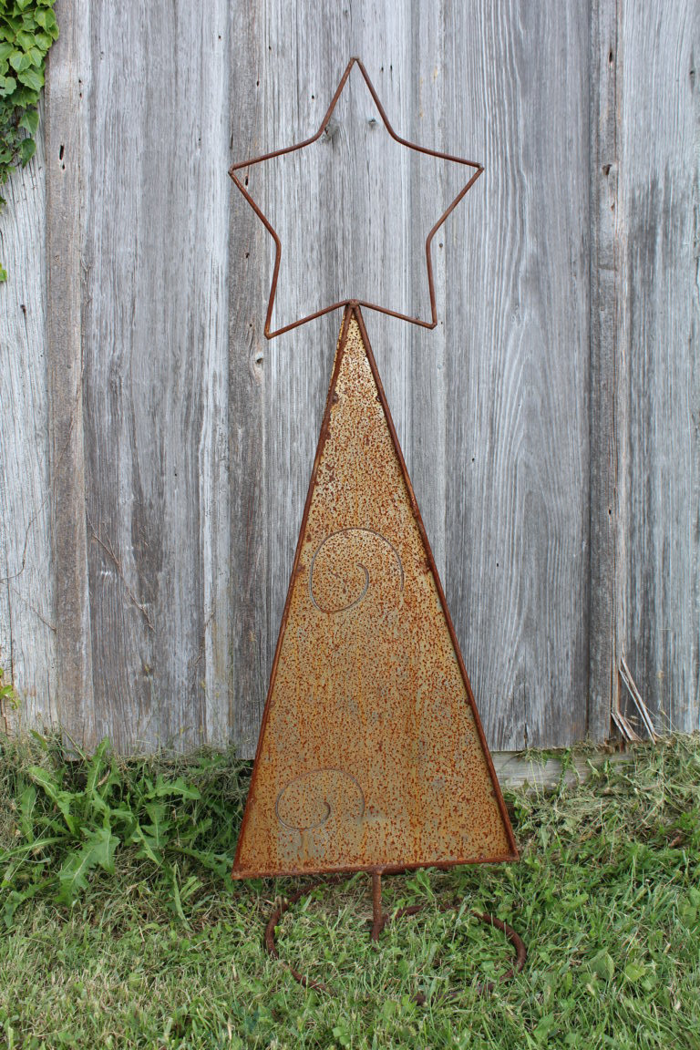 48" Large Metal Christmas Tree Holiday Decorating Decor