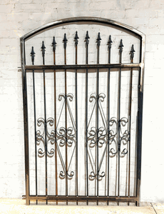Wrought Iron 4ft Tall x 3.5ft Wide Curly Modesto Gate