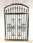 Wrought Iron 4ft Tall x 3.5ft Wide Curly Modesto Gate
