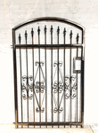 Wrought Iron 4ft x 3.5ft Curly Modesto Gate with Keyed Lever Lock