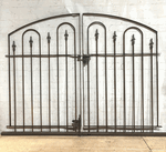 Wrought Iron 4ft Tall x 64in Wide Center Divide Woodson Entry Gate