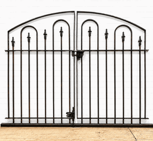 Wrought Iron 4ft Tall x 64in Wide Center Divide Woodson Entry Gate