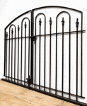 Wrought Iron 4ft Tall x 64in Wide Center Divide Woodson Entry Gate