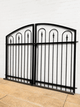 Wrought Iron 4ft t x 6.5ft w Center Divide Missoula Entry Gate 1.25 Frame