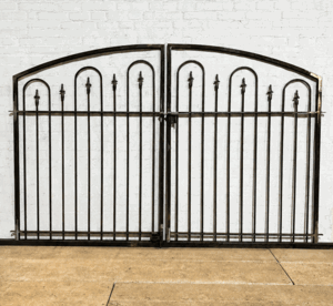 Wrought Iron 4ft Tall x 7.5ft Wide Center Divide Des Moines Entry Gate