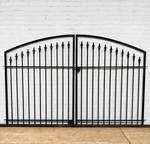 Wrought Iron 4ft Tall x 7.5ft Wide Center Divide Lamoine Driveway Gate
