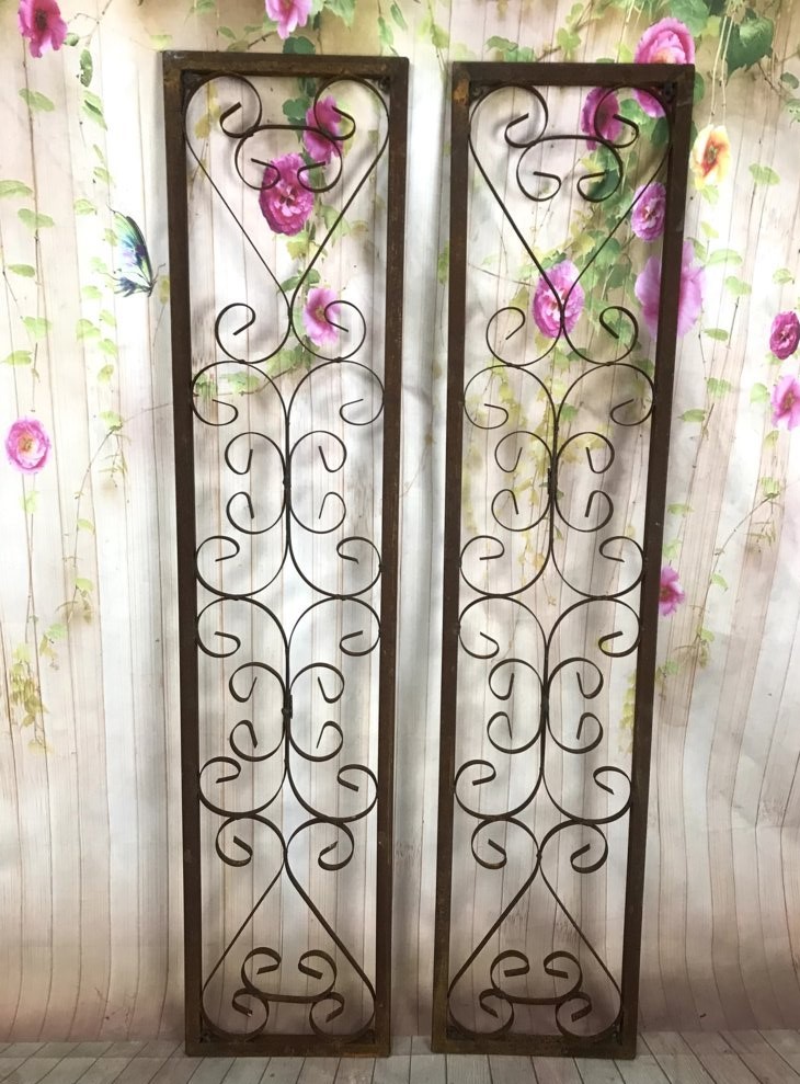 4ft New Orleans Wrought Iron House Shutters - Metal Art
