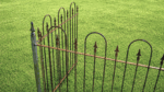 5 ft. Tall Wrought Iron Fence Two Hoop Section