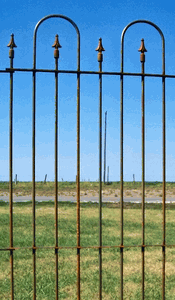 6 ft. Tall Wrought Iron Fence - Custom Cut Panel