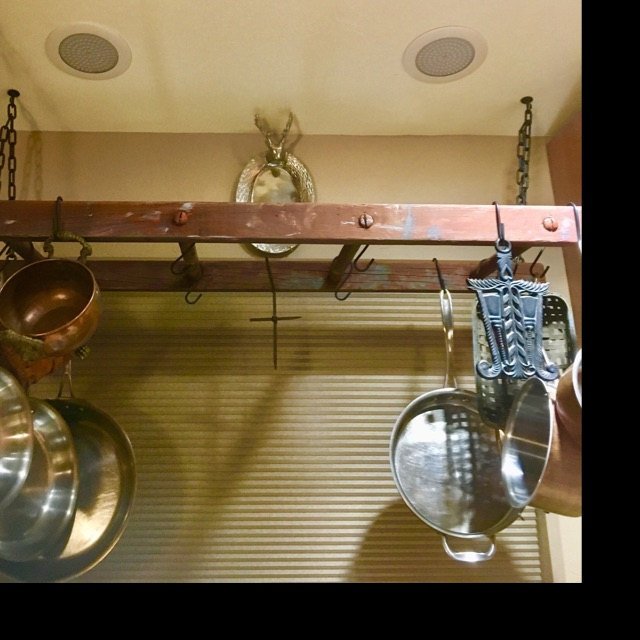5 Rung Pot Rack or Drying Rack using Vintage Ladder