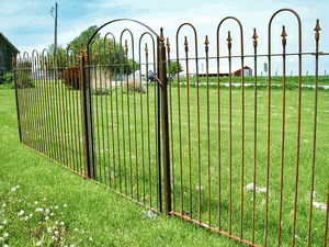 5 Tall Interlocking Wrought Iron Fence Panel