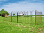 5 Tall Interlocking Wrought Iron Fence Panel
