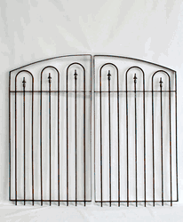 Wrought Iron Woodson Gate - Double Fence Gate - 5' x 6'