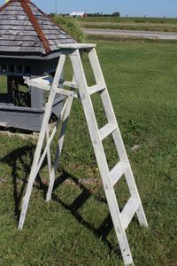 5' Vintage White Stepladder for Home Decorating