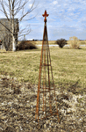49 Wrought Iron Triangle Finial Topiary - Garden Tuteur