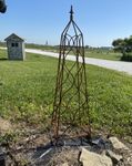 51 Wrought Iron Square Topiary - Obelisk Trellis
