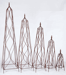 48 Tolan Wrought Iron Square Topiary - Obelisk Trellis