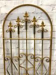 54 Wrought Iron Rounded Spear Standing  Trellis with Feet - Flower Support