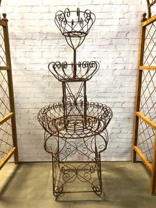 59 Wrought Iron 3 Tiered Fountain Planter - Fern Stand