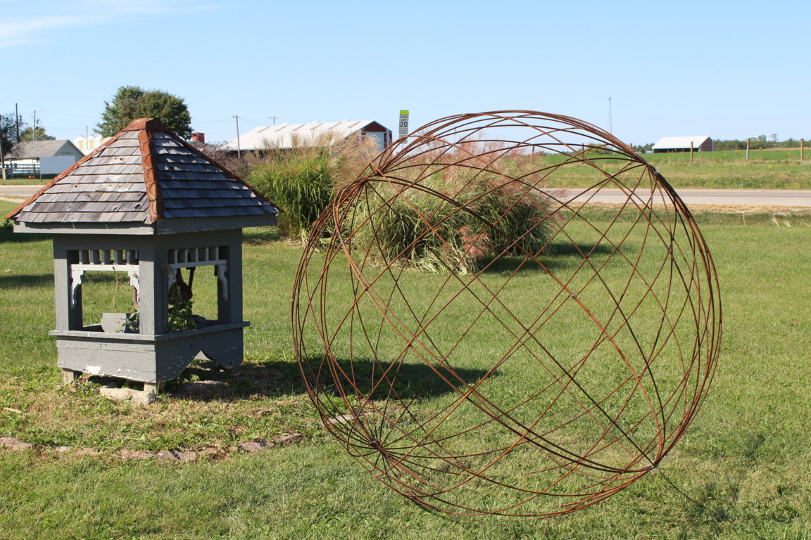 6' Metal Ball Garden Orb Large Wrought Iron Sphere