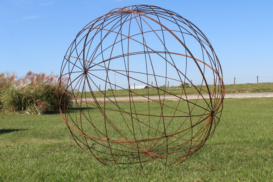 6' Metal Ball Garden Orb Large Wrought Iron Sphere