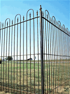 6 Tall Wrought Iron Fence Panel - 43.5 Long