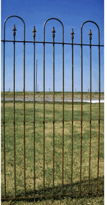 6 Tall Iron Fencing 3-Hoop Panels - Custom Cut Fencing