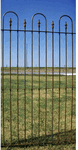 6' Tall Iron Fencing 3-Hoop Panels - Custom Cut Fencing