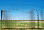 6 Tall Wrought Iron Fence Panel - 43.5 Long