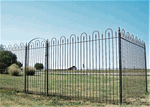 6 Tall Wrought Iron Fence Panel - 43.5 Long