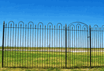 6 Tall Wrought Iron Fence Panel - 43.5 Long