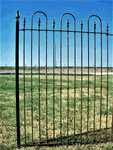 6 Tall Wrought Iron Fence Panel - 43.5 Long