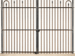 Huge Des Moines Classic Secure Front Entry Iron Gate 6t x 8w
