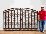 Wrought Iron 5ft Tall x 8ft Wide Center Divide Scottsdale Driveway Gate