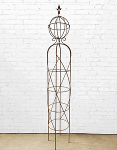 Mystic 65 Large Sphere Garden Obelisk - Topiary