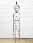Mystic 65" Large Sphere Garden Obelisk - Topiary