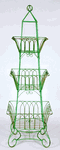 67 3 Tiered Square Basket Showmans Rack - Plant Stand