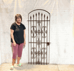 6ft Tall Wrought Iron Curly Clarkson Ornate Garden Gate