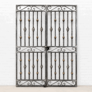 Ornate Double Entry Stockton Metal Gate - 6ft Tall