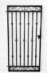 Large 6ft Tall Donovan Metal Entry Gate - Wrought Iron Yard Entrance