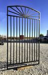 Huge 6'x4' Wrought Iron Sunburst Entry Gate