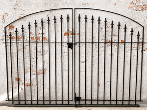Clarkson Garden Entry Center Divide Wrought Iron Gate 4 tall x 7 w